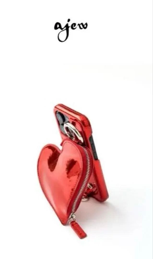 エジュー⭐︎ajew⭐︎iPhone 17Pro Max用 PVCハートレッド完売