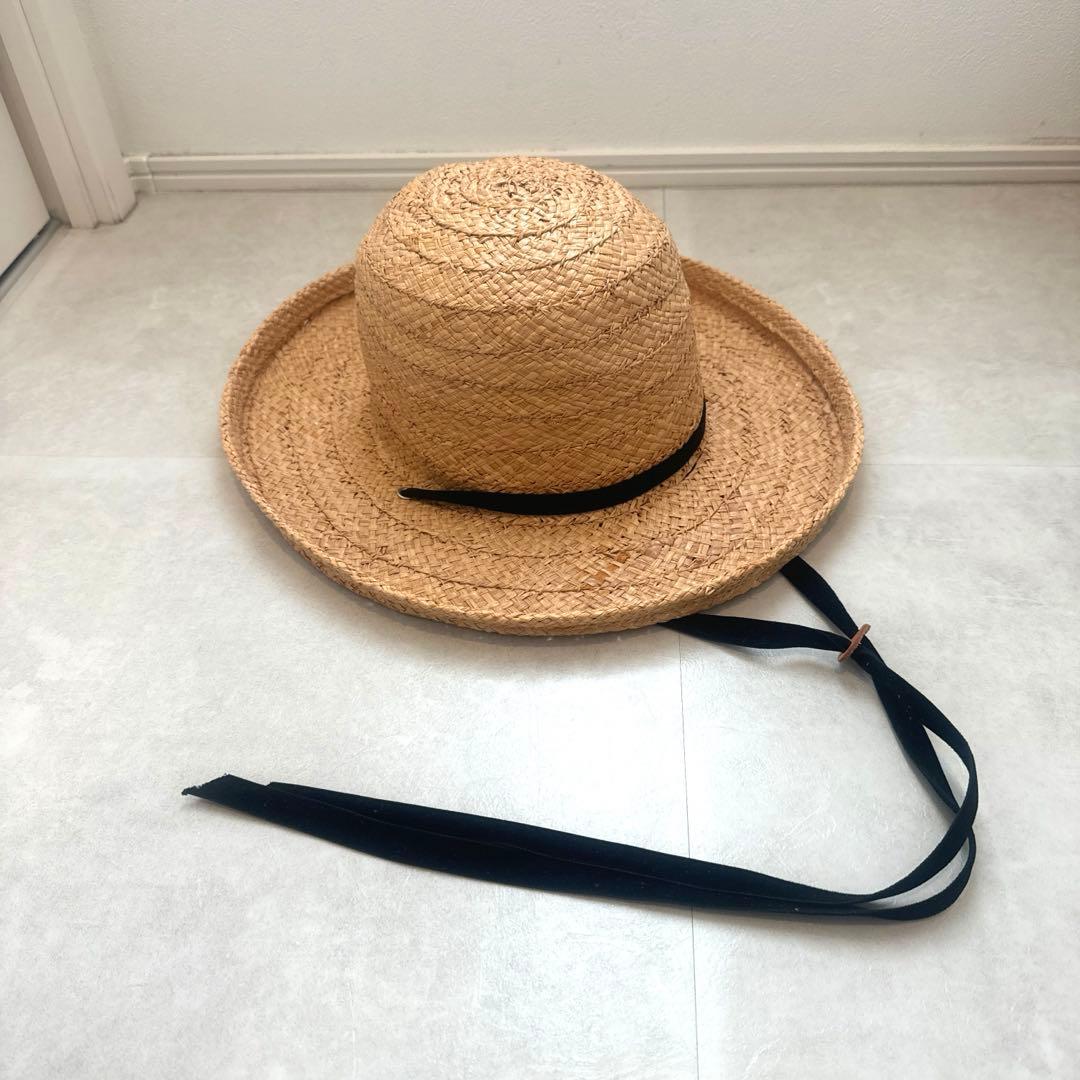 美品 holiday CA4LA 麦わら帽 ハット 帽子 キャップ　黒　ブラック