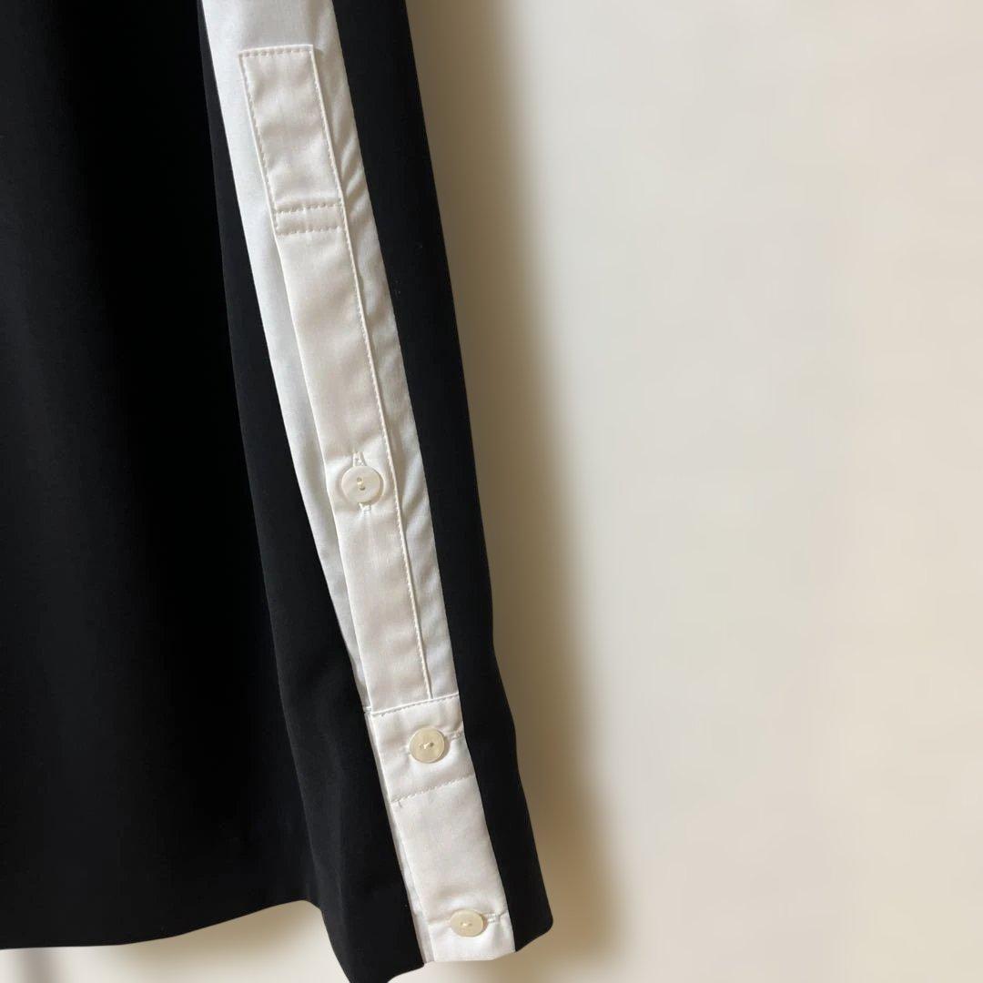 エンフォルド　SHIRT-LAYERED WIDE-PANTS BLACK 36