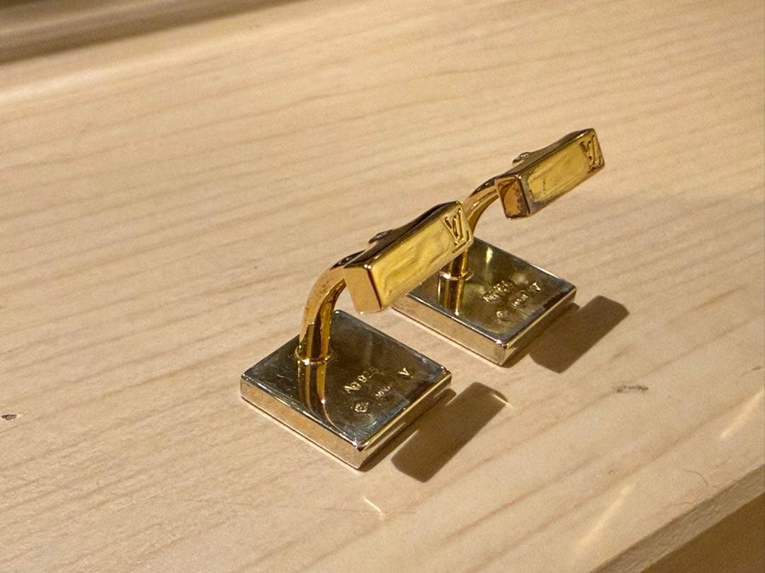 ⭕️正規品 ルイヴィトン カフリンクス カフス ag925 ダミエ4 美品