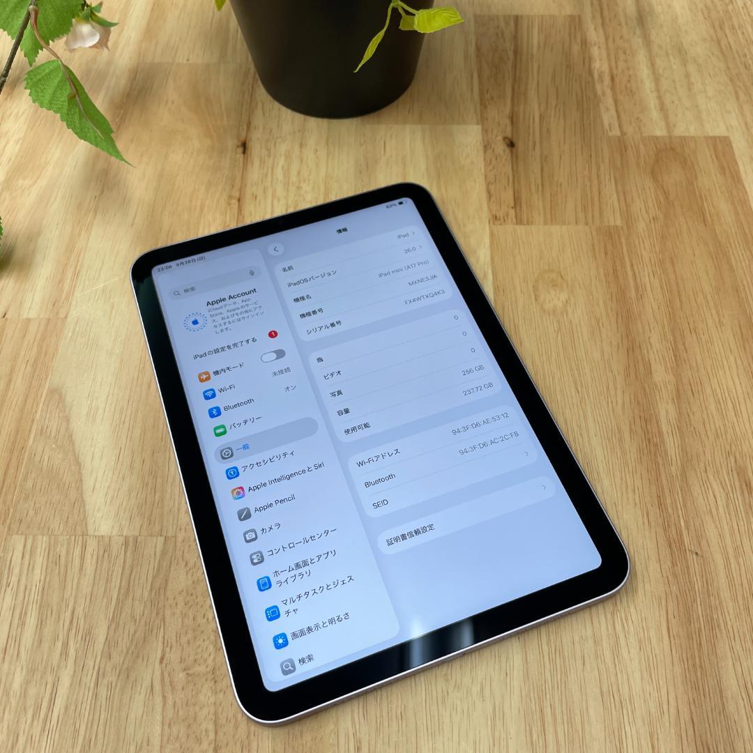 iPad Mini A17Pro 256GB パープル WiFi モデル