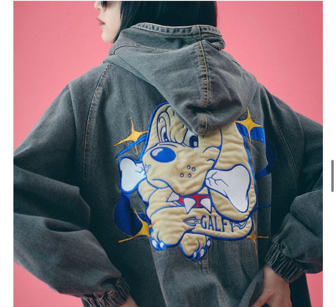 【ガルフィー 】ダーティーデニムフードジャケット Lサイズ中型犬