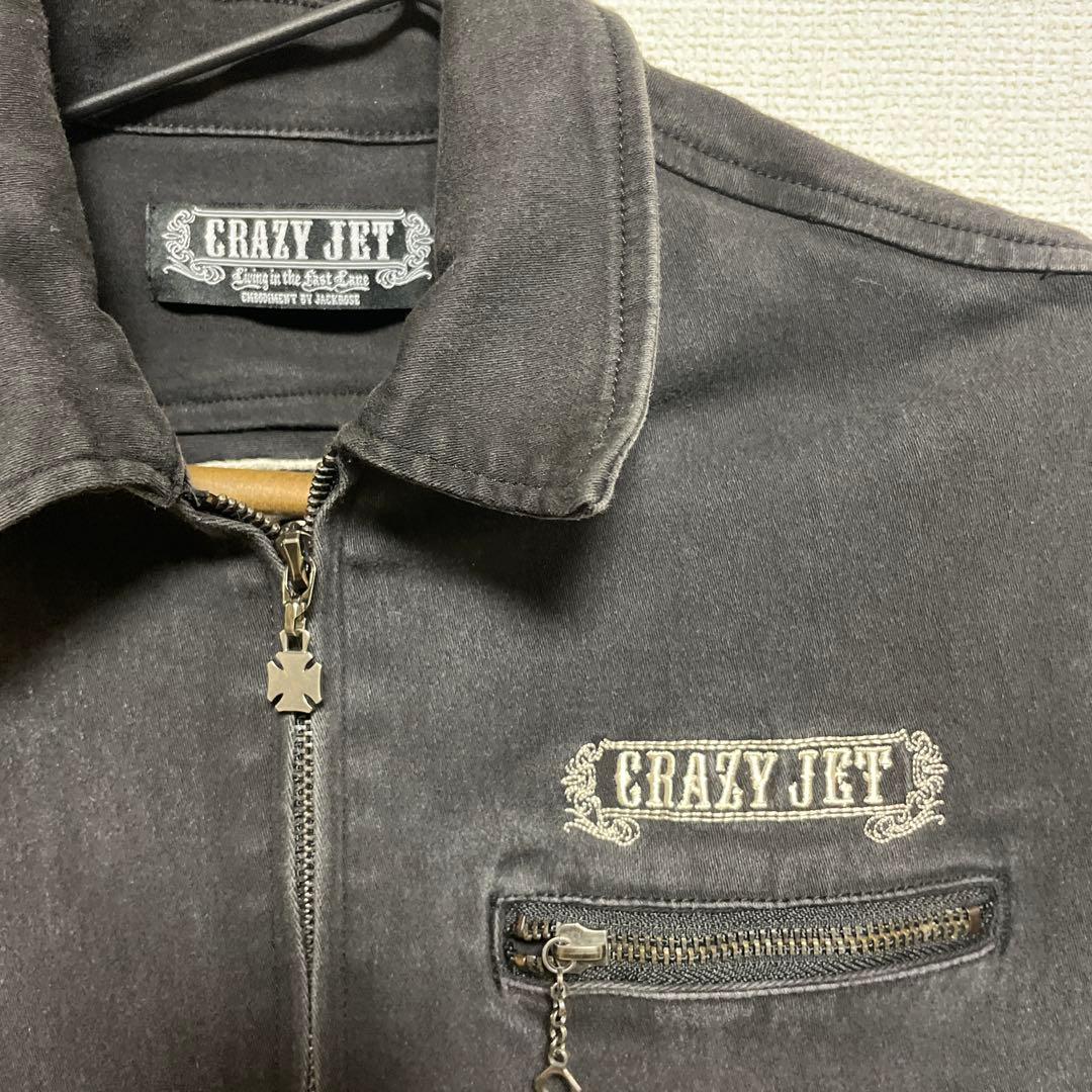 CRAZY JET ブラックオーバーオール S