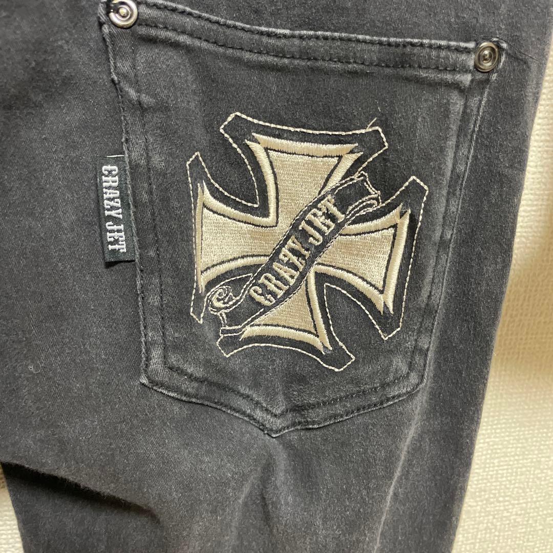 CRAZY JET ブラックオーバーオール S