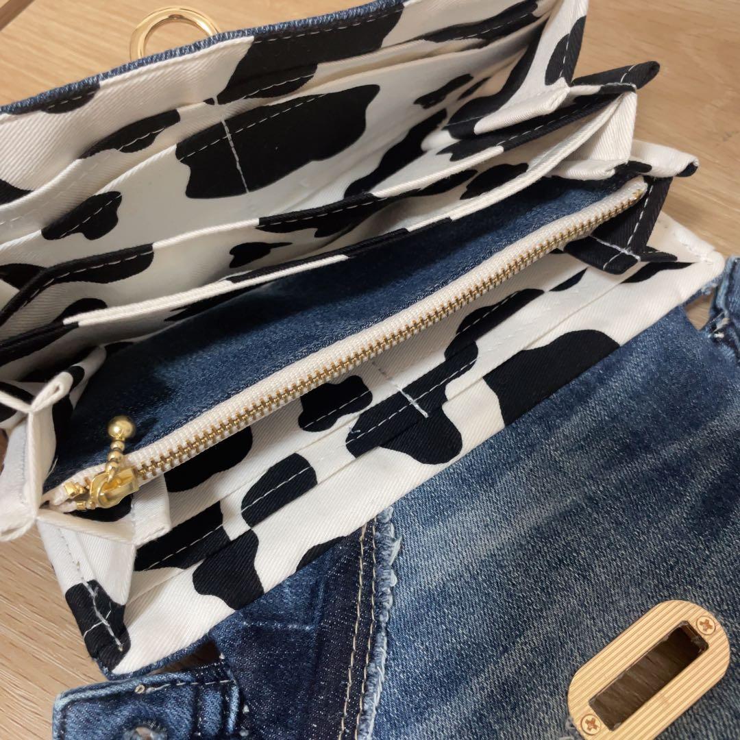 デニム リメイク フリル 長財布