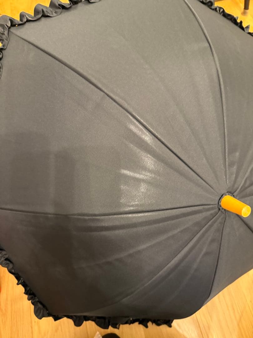 サンバリア 長傘S 黒 フリル