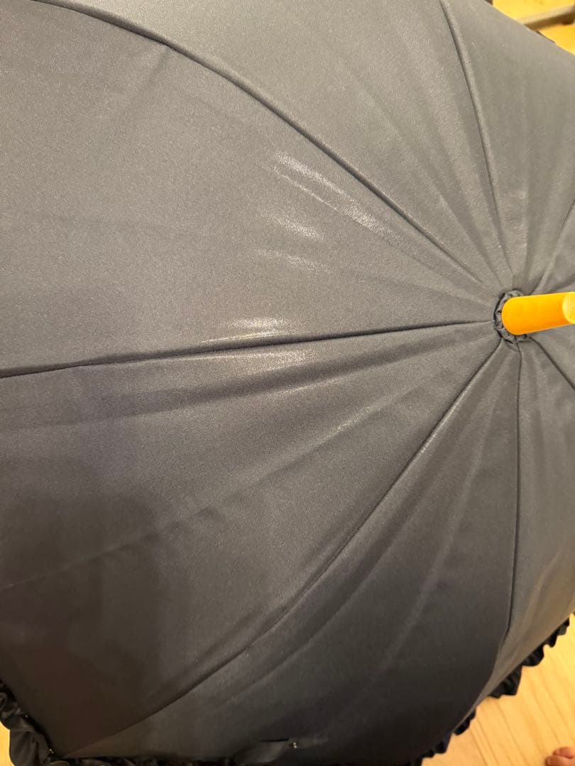 サンバリア 長傘S 黒 フリル