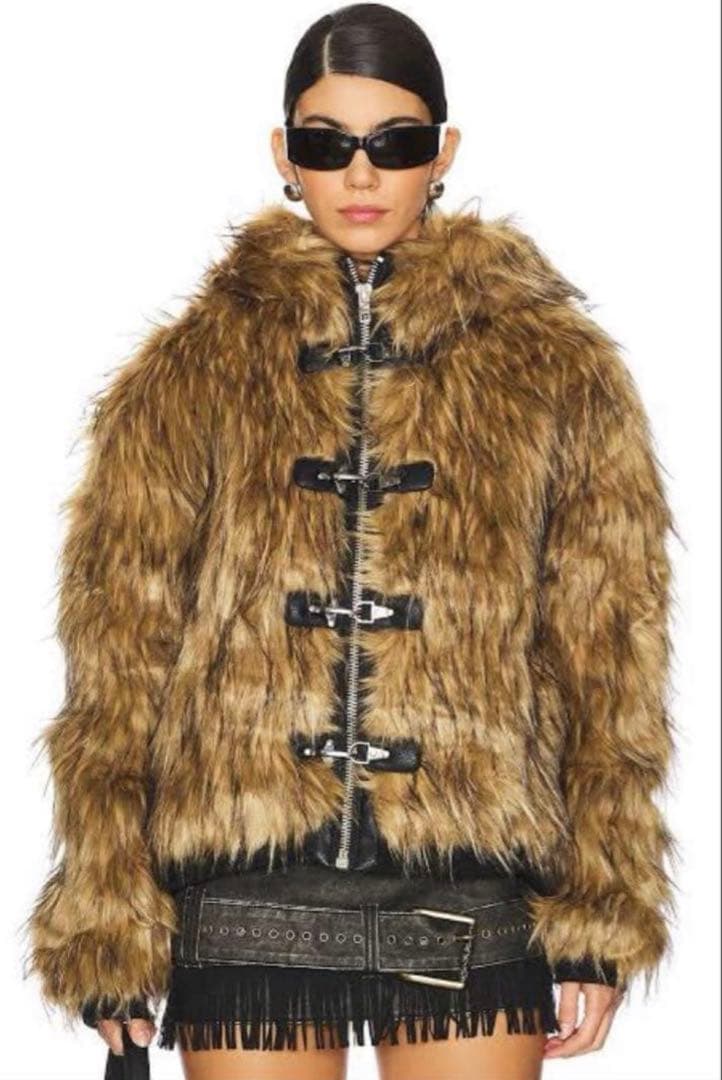 ジャケット・アウター jaded london Fur Blonde Mendoza Jacket
