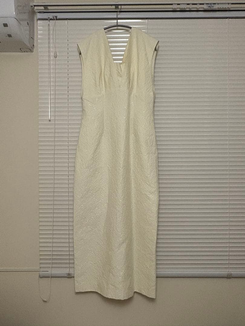 ANDRESD V line jacquard dress（M,アイボリー）
