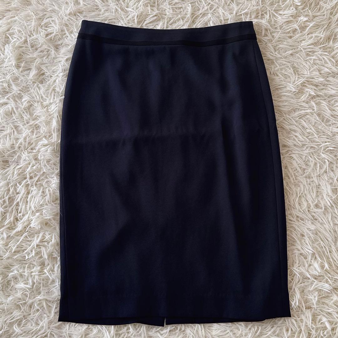 ベイジ CINDY✨ノーカラージャケット セットアップ バイカラー 紺 2