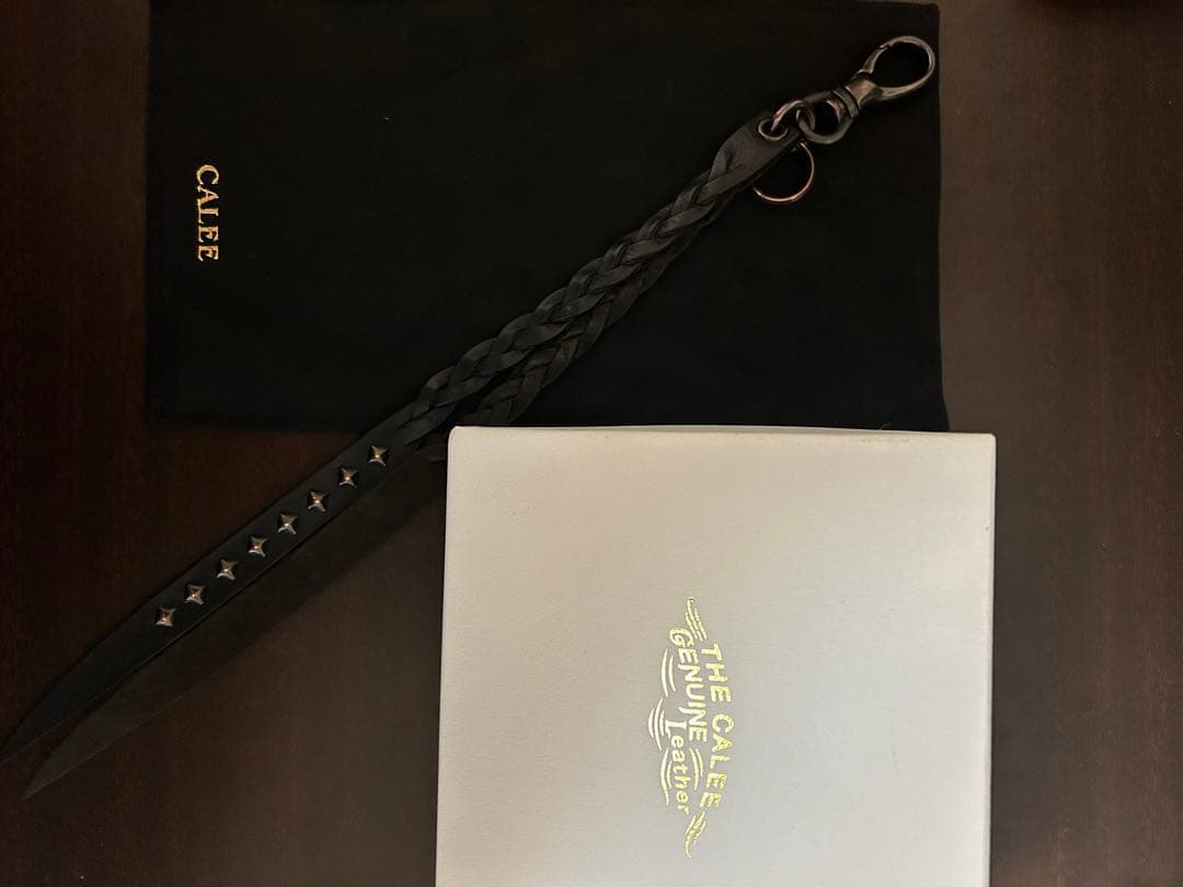 小物 CALEE LEATHER LONG KEY RING
