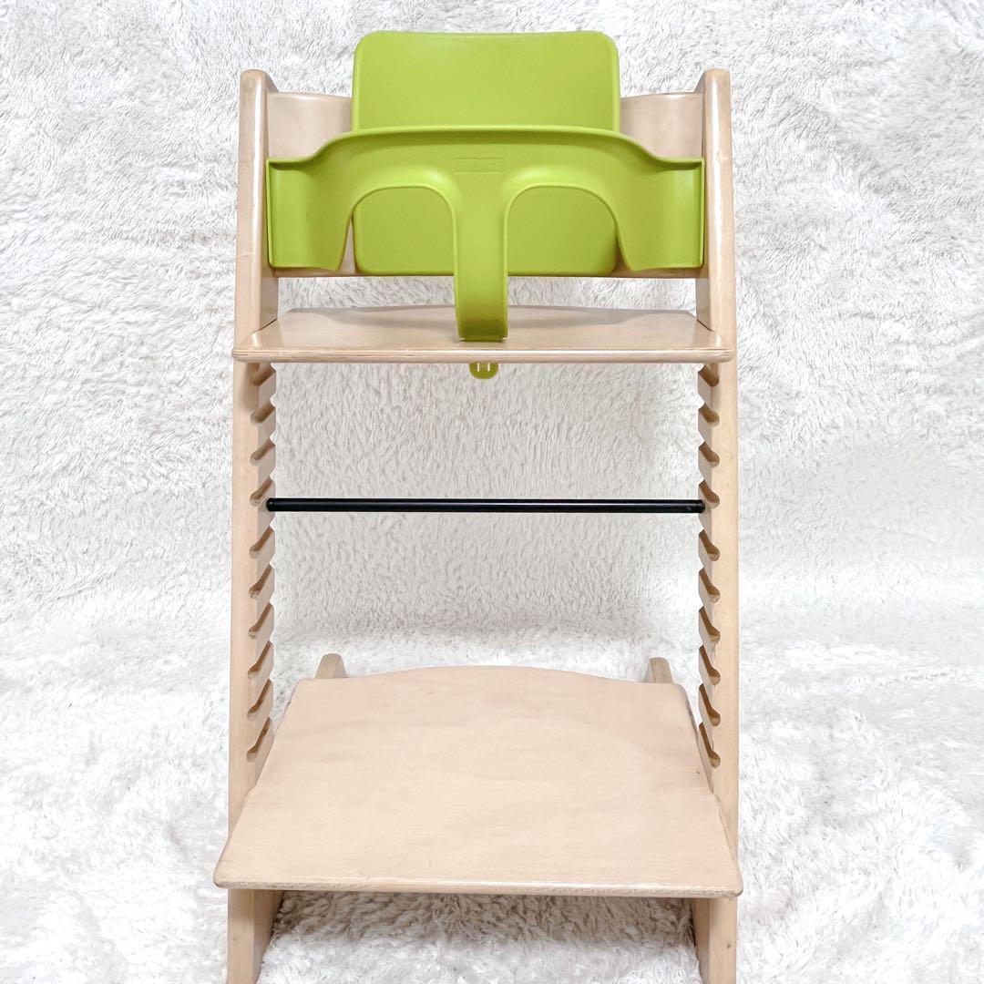 人気 ストッケ トリップ トラップ 旧型 ホワイトウォッシュ ベビーセット付き