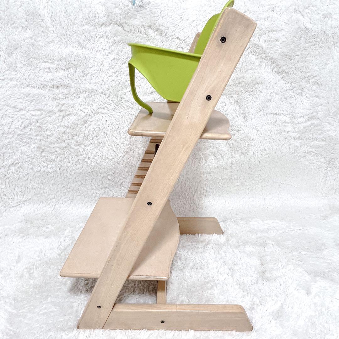 人気 ストッケ トリップ トラップ 旧型 ホワイトウォッシュ ベビーセット付き