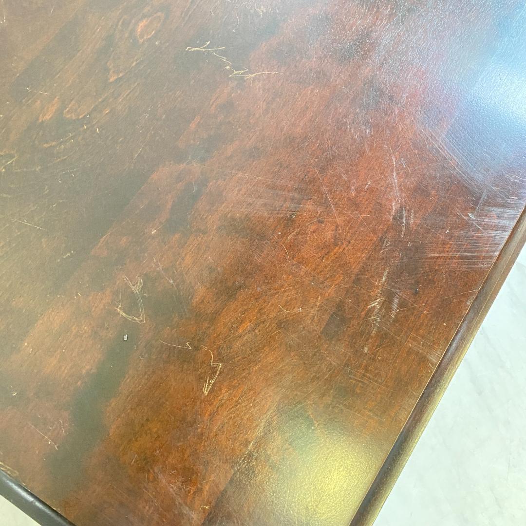 北海道民芸家具 文机 木製 ダークブラウン 3引き出し