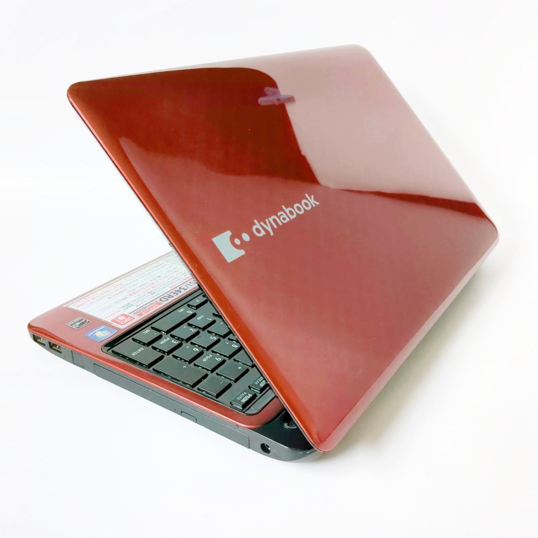 新品SSD爆速⭐メモリ8G⭐dynabook✅すぐに使える✅レッドノートパソコン