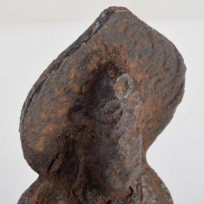 仏教美術　古鉄　観音菩薩像　仏像　置物　時代箱付　M　R9417