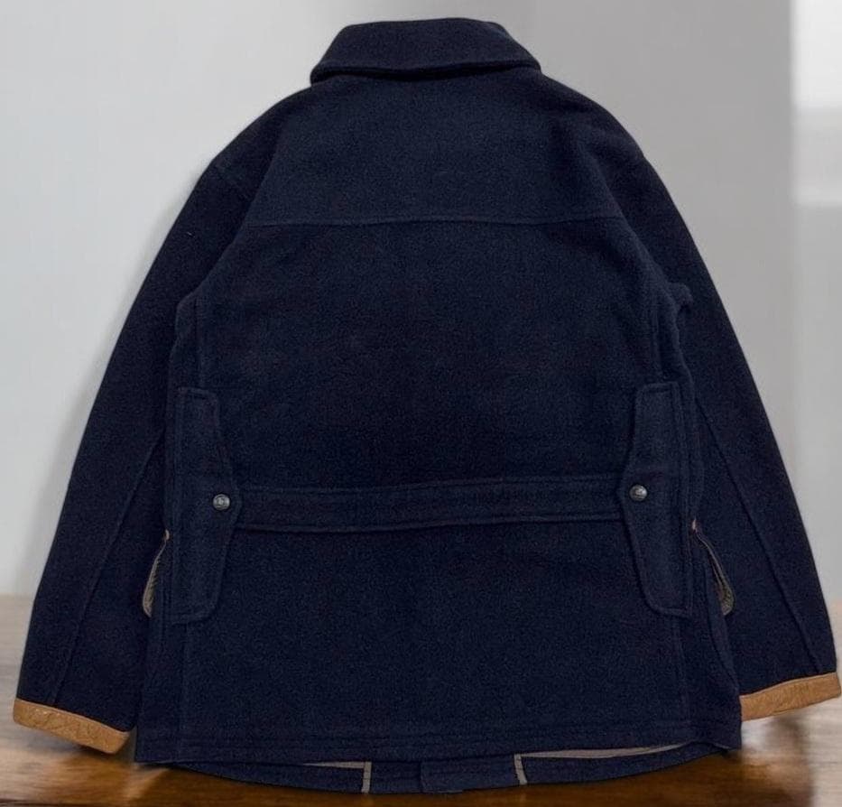 pukeDOUBLE RL海軍メルトンハーフコートDARK/NAVY