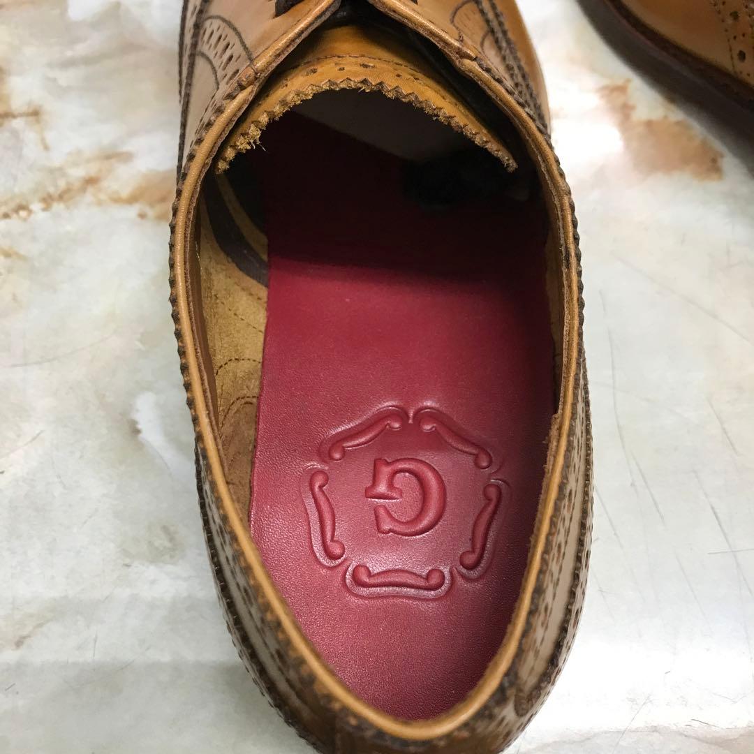 グレンソンウイングチップ革靴。新品未使用サイズ7。