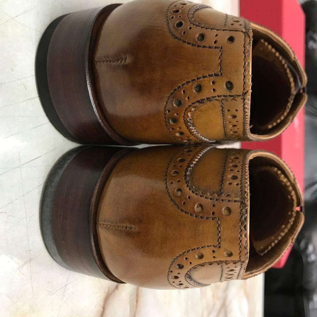 グレンソンウイングチップ革靴。新品未使用サイズ7。