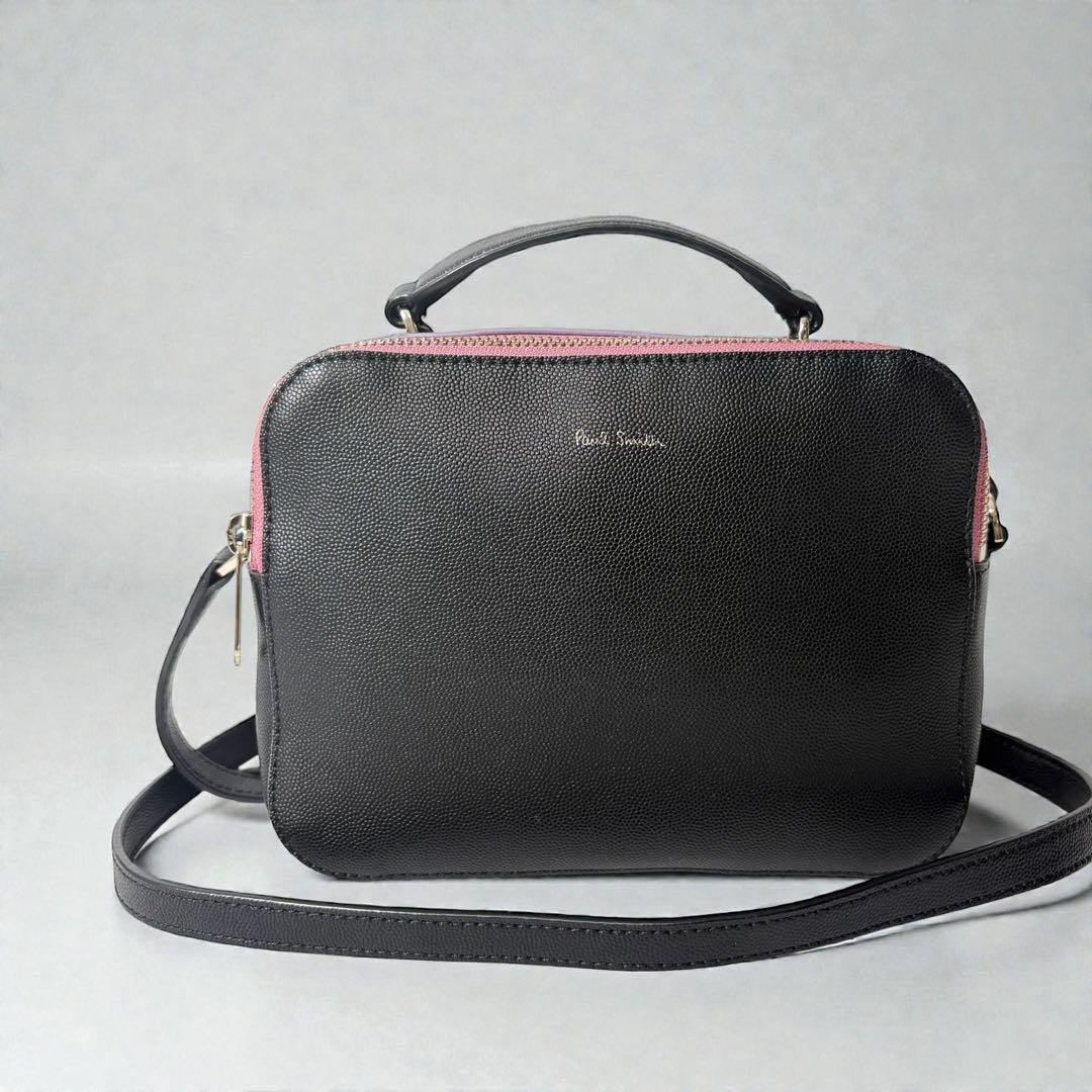 Paul Smith　ポールスミス　ダブルジップスクエア　ショルダーバッグ　美品