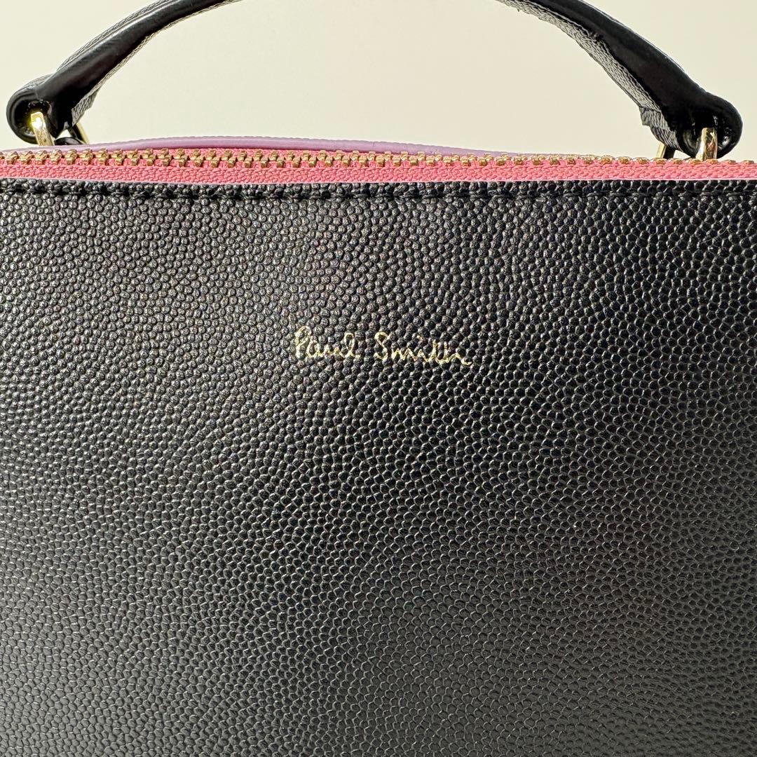 Paul Smith　ポールスミス　ダブルジップスクエア　ショルダーバッグ　美品