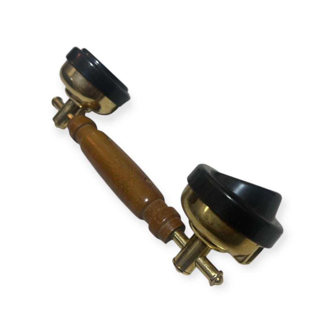 6*f様 アンティーク電話機 木製 COUNTRY 1927 昭和レトロ 布巻き