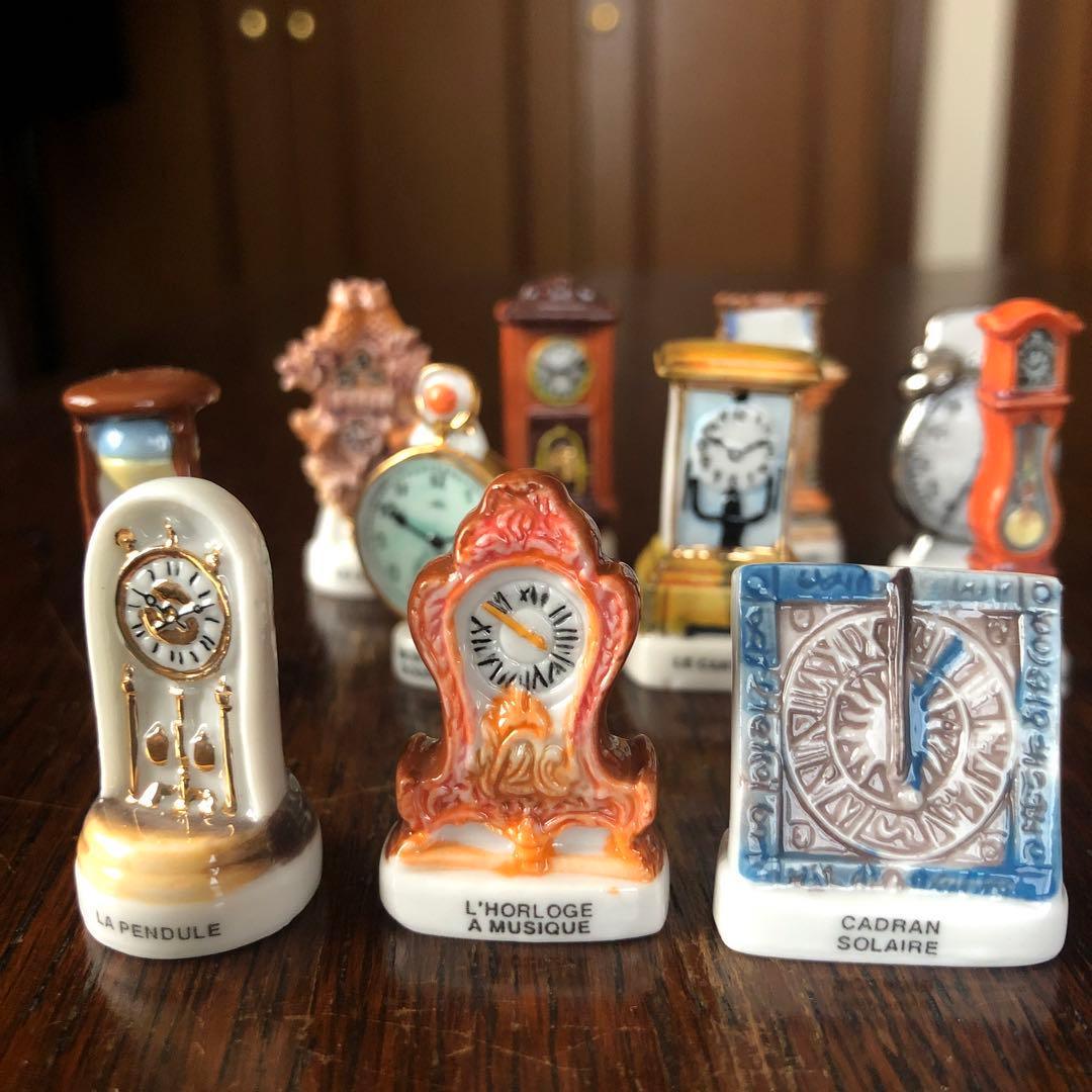 フェーブ　アンティーク風時計ミニチュアコレクション　11個
