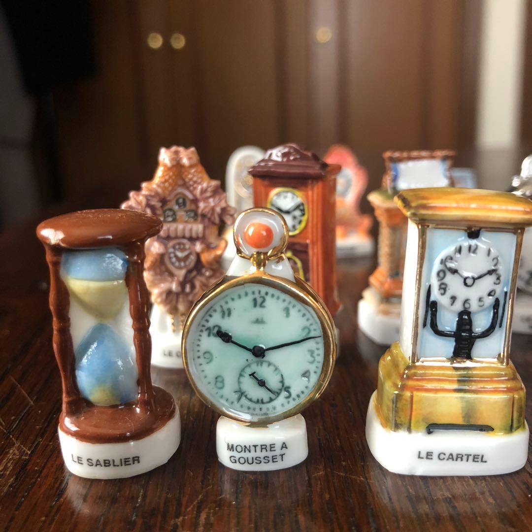 フェーブ　アンティーク風時計ミニチュアコレクション　11個