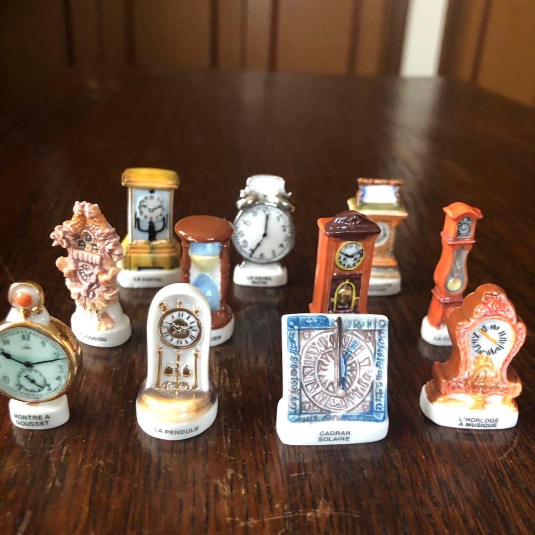 フェーブ　アンティーク風時計ミニチュアコレクション　11個