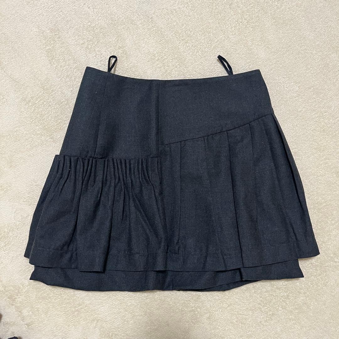 miumiu ウール100%　スカート　グレー