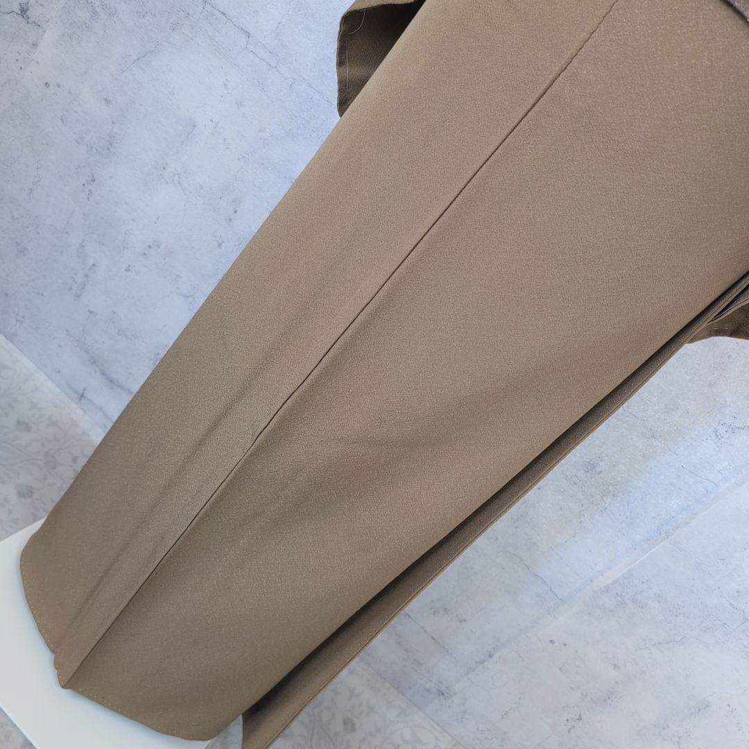 色無地　着物　フルセット　正絹　ダークブラウン　祝い事　F8