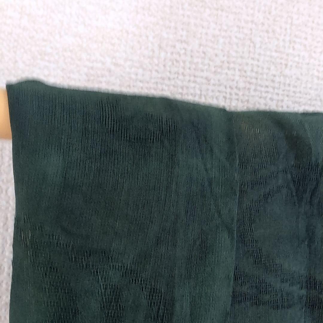 本麻　カラー長襦袢　フォレストグリーン　リサイクル　リユース