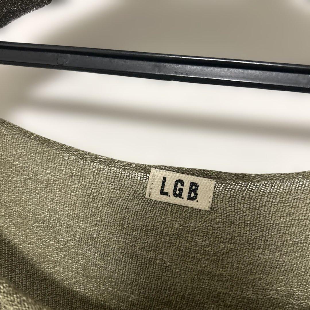 LGB オリーブグリーン 長袖カットソー　チュニック　ワンピース