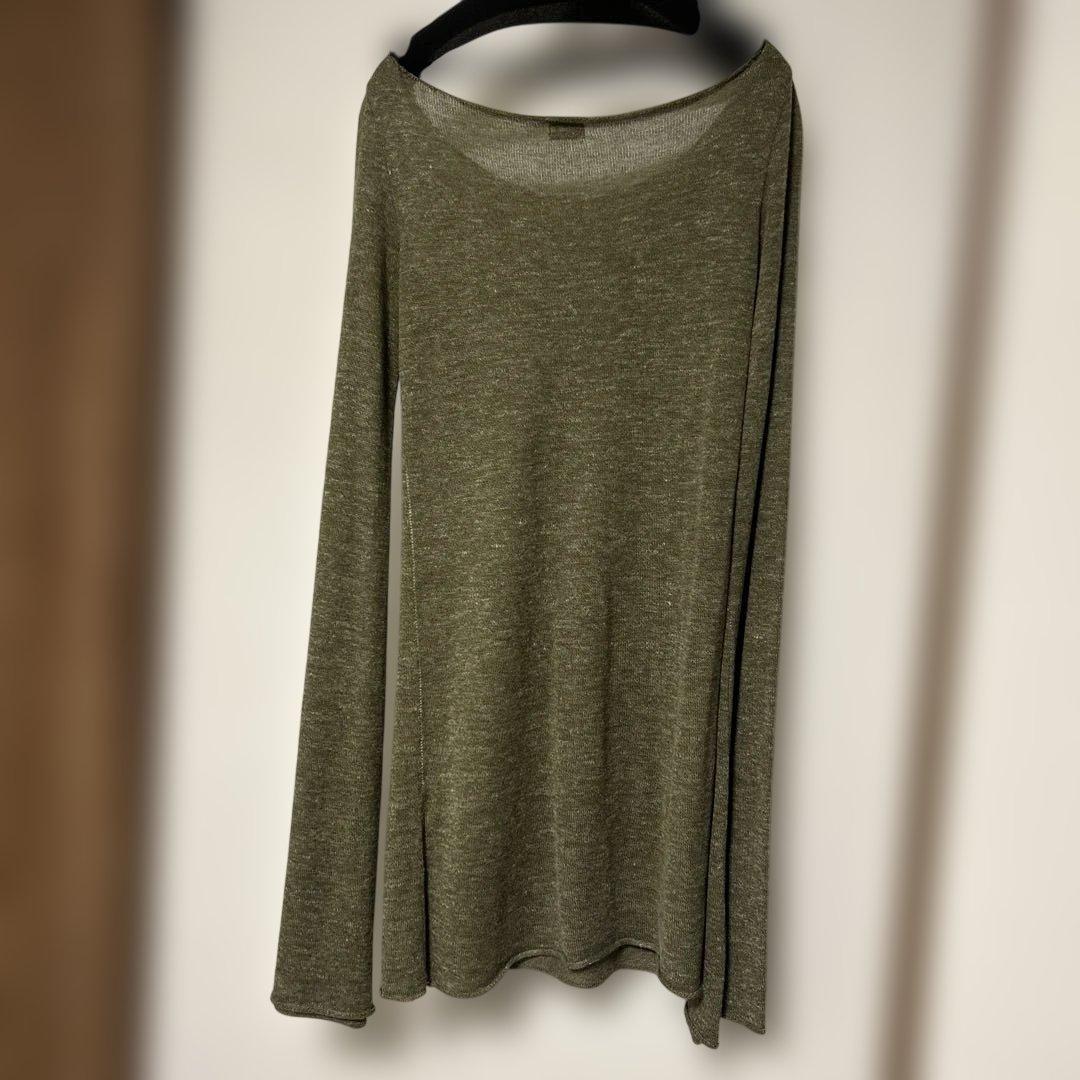 LGB オリーブグリーン 長袖カットソー　チュニック　ワンピース