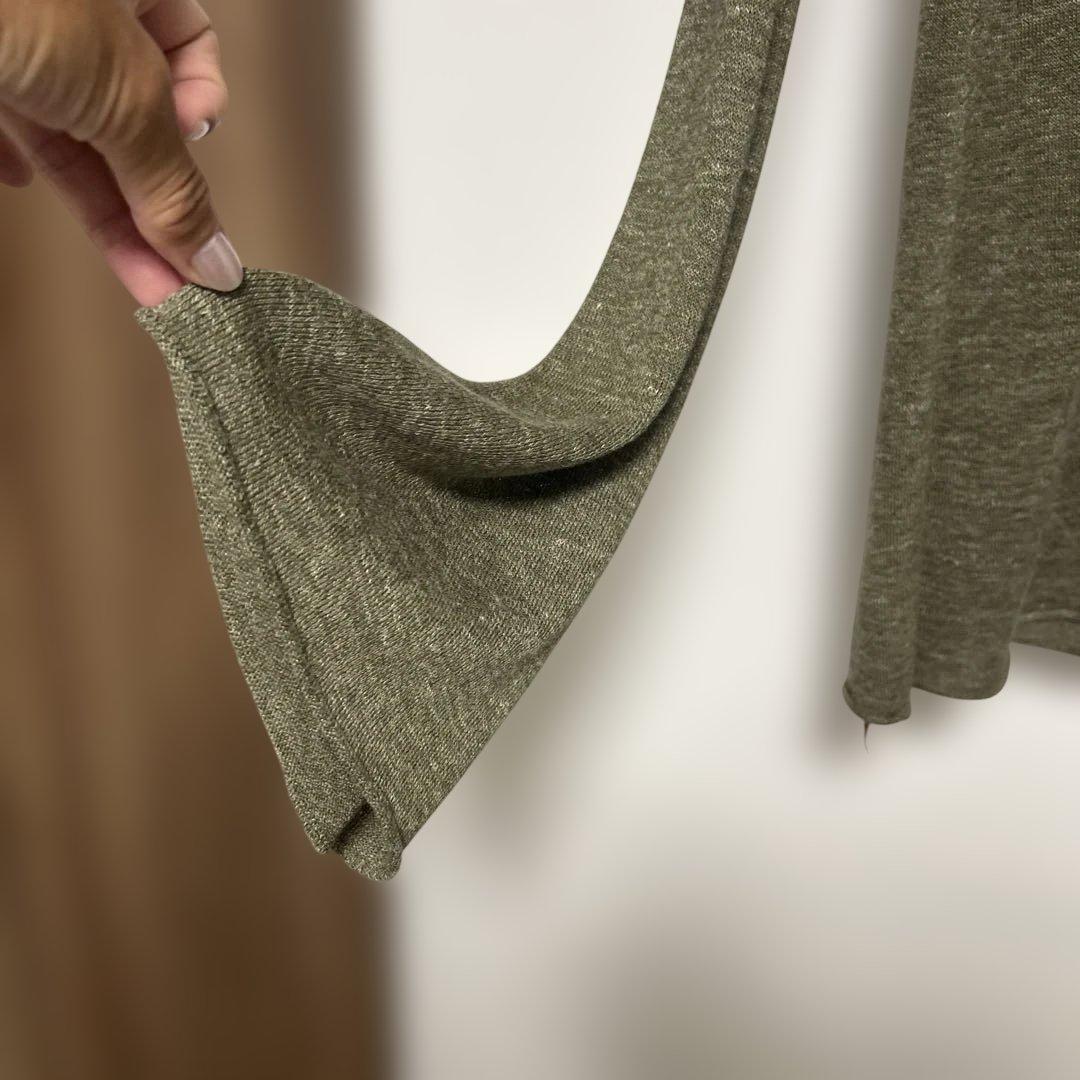 LGB オリーブグリーン 長袖カットソー　チュニック　ワンピース