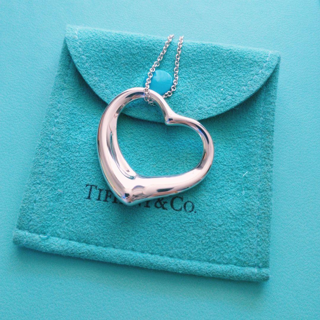 ティファニー　オープン　ハート　XL　ロングチェーン　シルバー　ネックレス