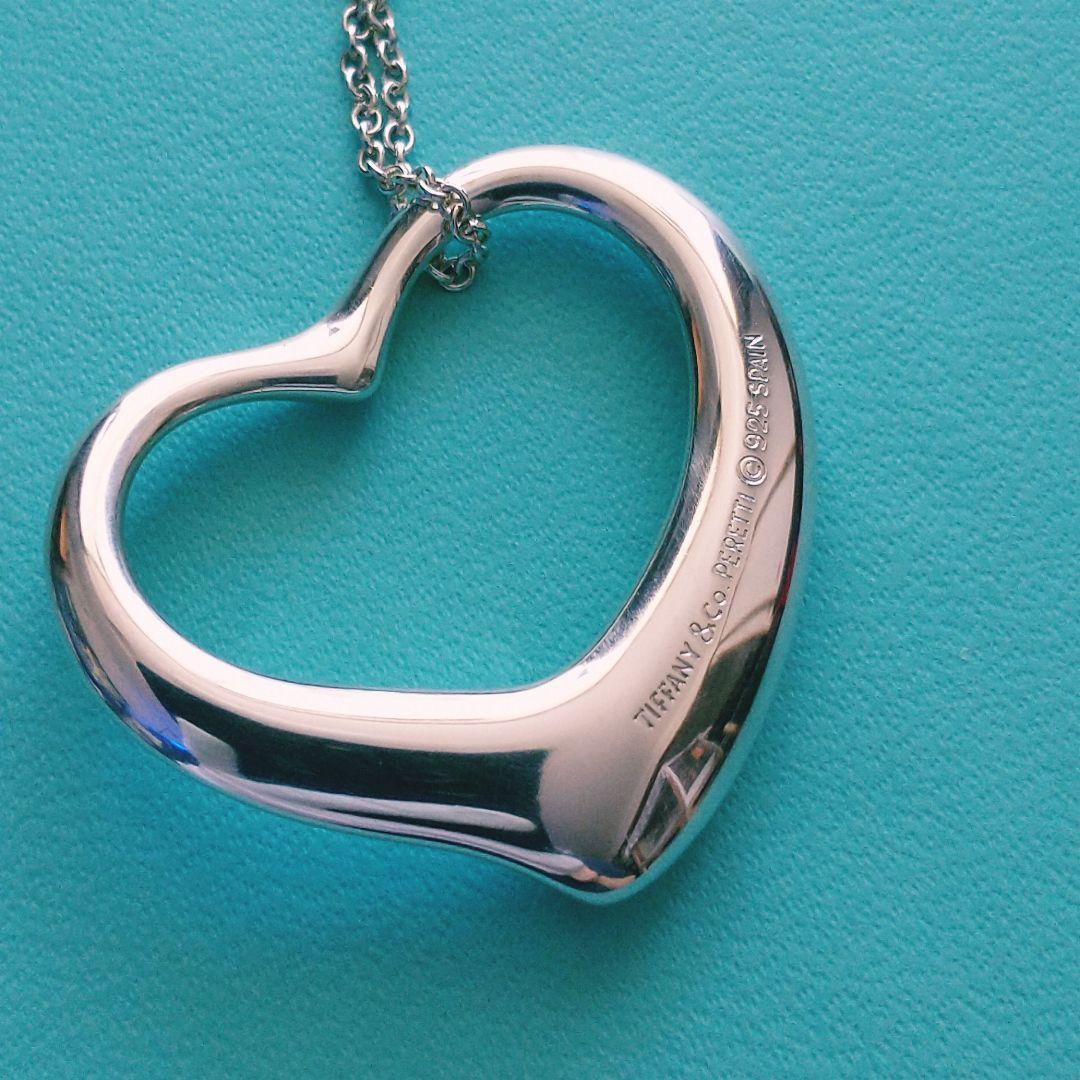 ティファニー　オープン　ハート　XL　ロングチェーン　シルバー　ネックレス