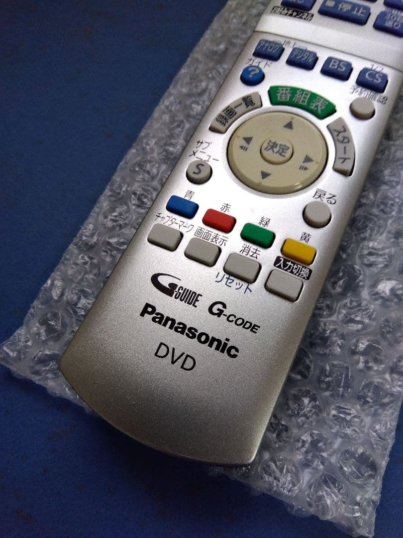 Panasonic純正VHS/DVDリモコンN2QAYB00347中古美品037