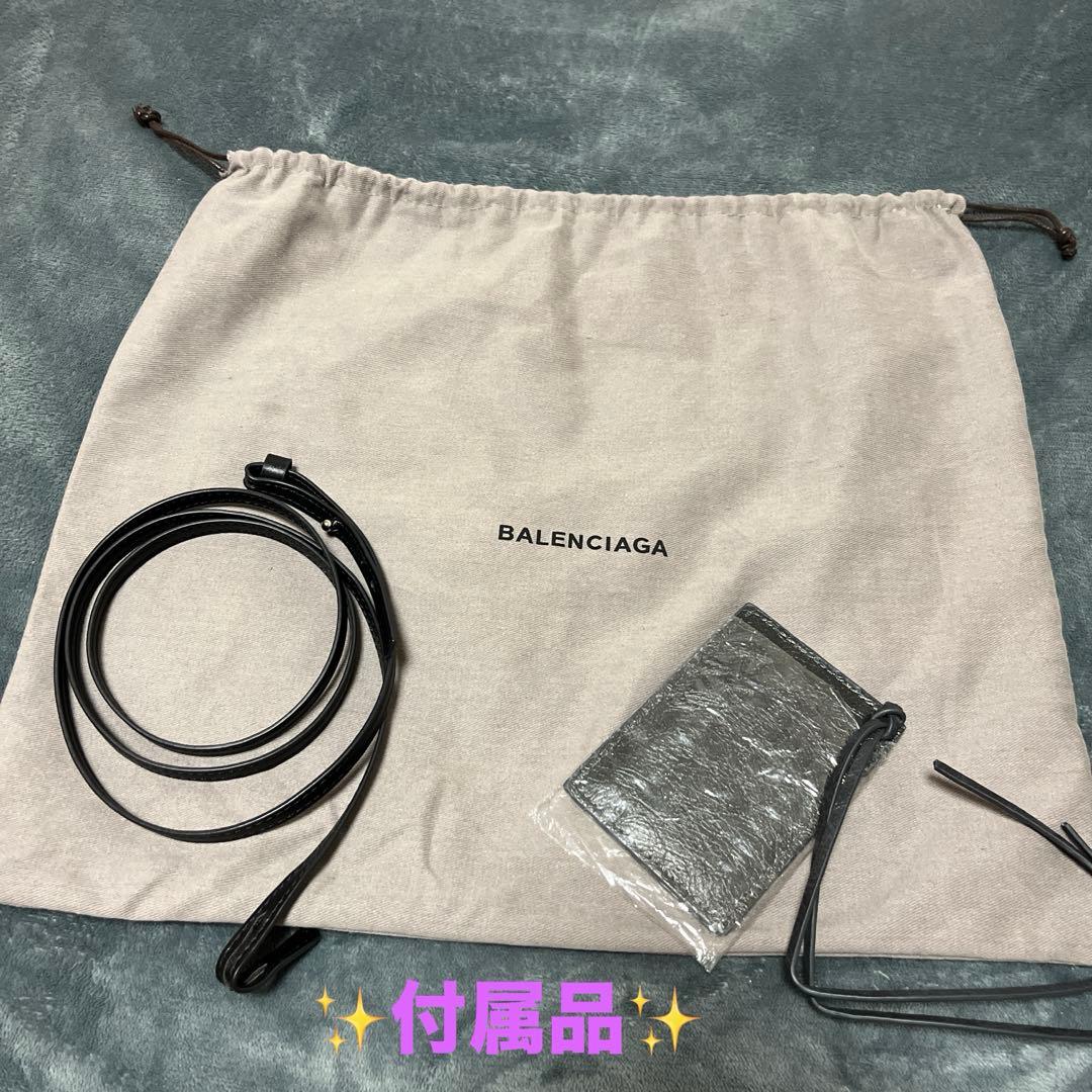 バレンシアガ　キャンバスバッグ XS ホワイト　ポーチ・ミラ−・保存袋付き