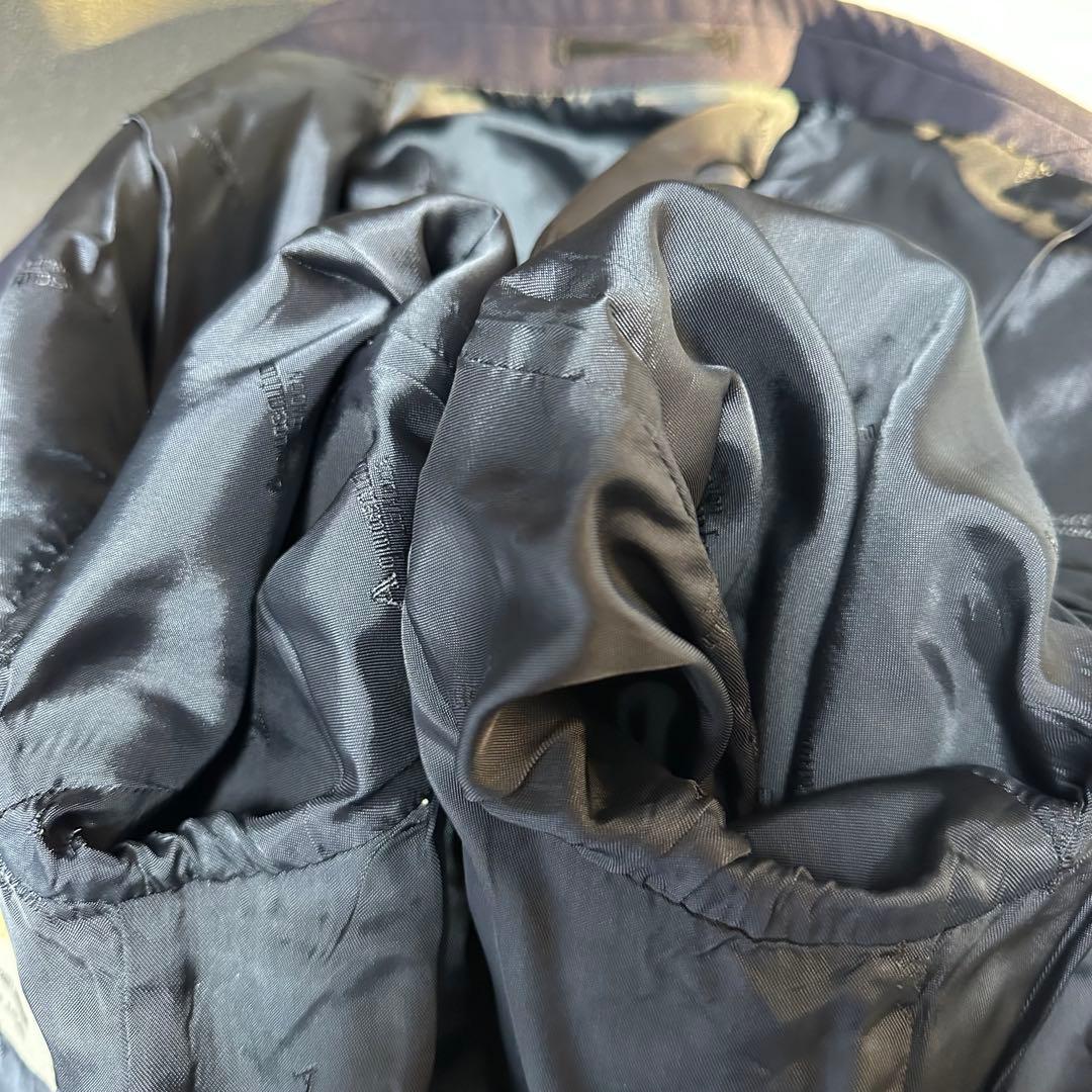 【Aquascutum☆英国製☆紺ブレ】モヘア混☆金ボタン☆M〜L ロゴ釦