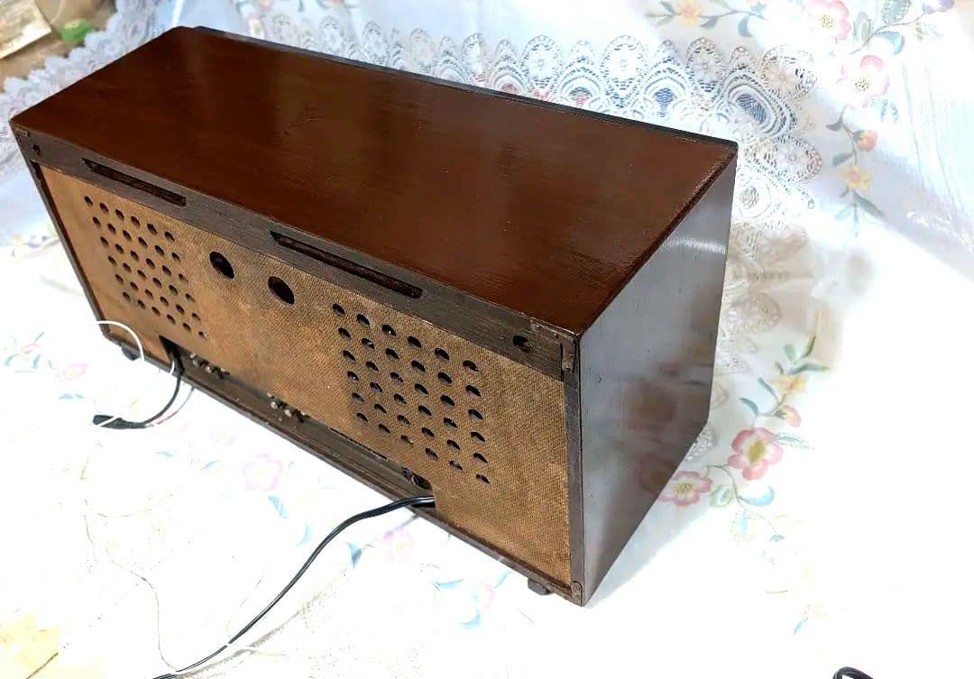 七欧通信機 木箱ST真空管ラジオ 昭和レトロ bluetooth付