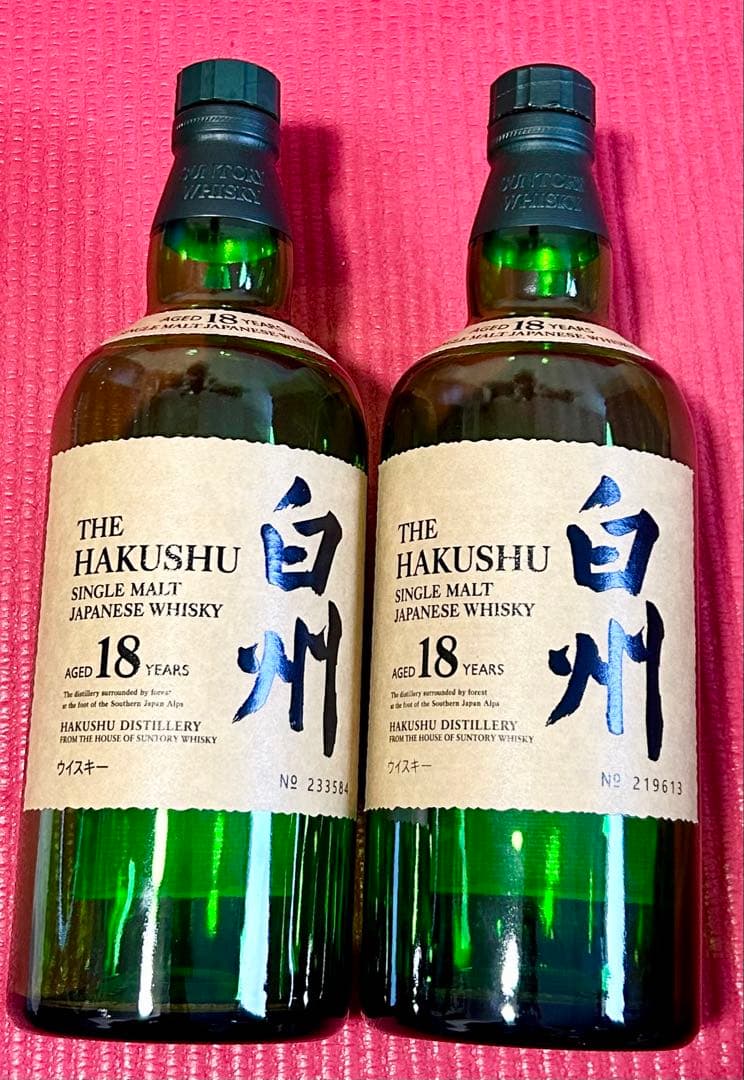 【希少！】国産ウイスキー　白州18年　空瓶空箱セット　正規段ボール付き