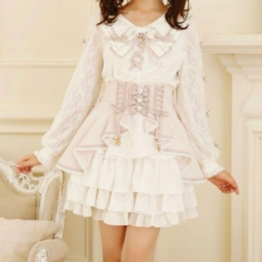 ♡LIZLISA♡フロントカシュクールスカート ピンク