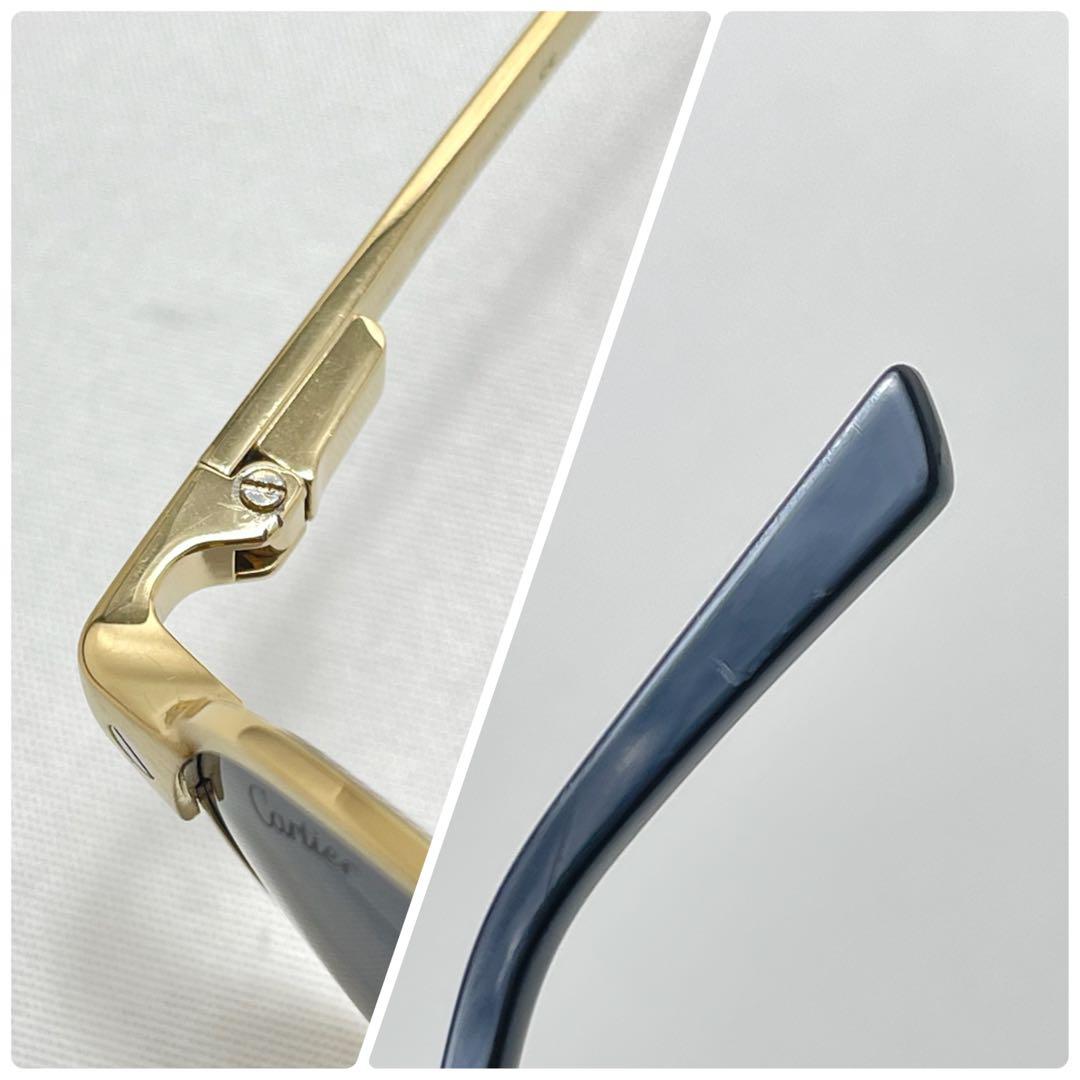 美品✨Cartier カルティエ サングラス CT0101S ティアドロップ 金