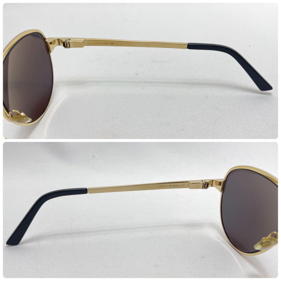 美品✨Cartier カルティエ サングラス CT0101S ティアドロップ 金