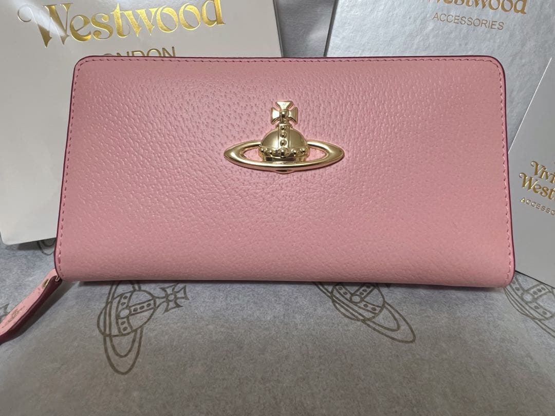 新品 Vivienne Westwood ピンク BIGオーブ 長財布