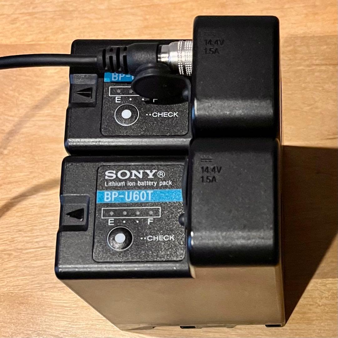 SONYバッテリーチャージャー + 純正バッテリー2本 + Hiroseケーブル