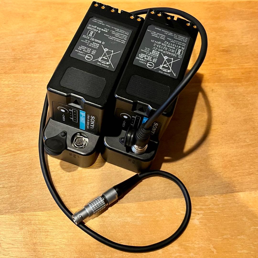SONYバッテリーチャージャー + 純正バッテリー2本 + Hiroseケーブル