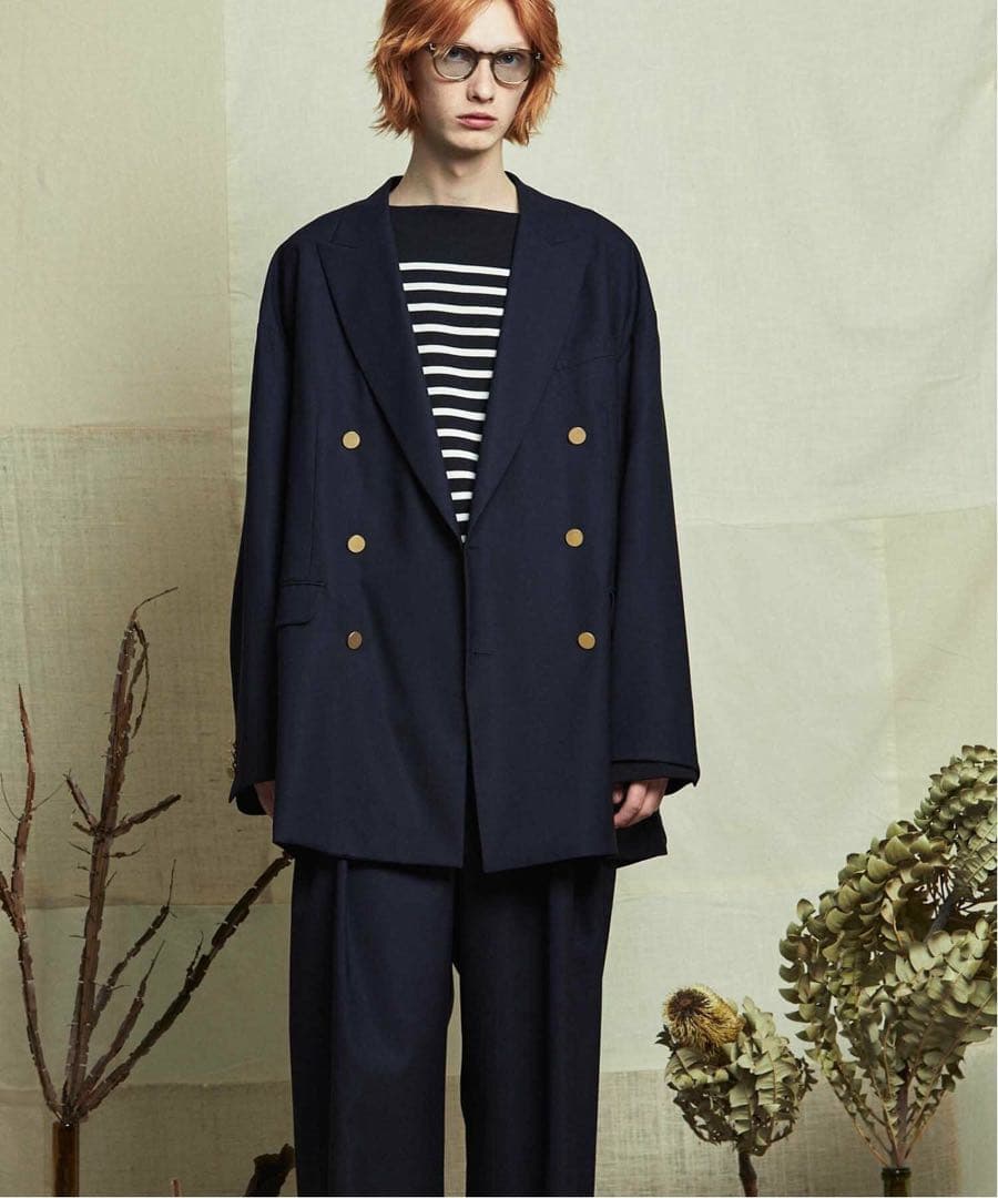 コーデュラウールピークドラペルプライムオーバー金ボタンダブルブレザー サイズ0