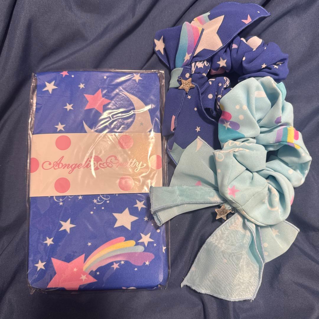 Angelic Pretty 星と月デザイン タイツとシュシュセットB116